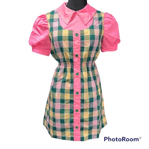 Vintage 1960's-70's Carol Evans Plaid Dress